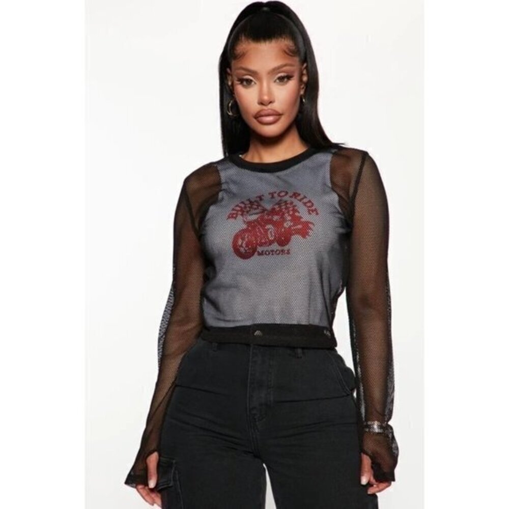 Built To Ride Mesh Top - Black/White‎ Size Large RefFNB3
